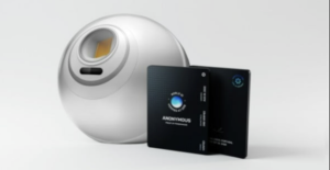 Un globe lumineux illustrant le concept de la cryptomonnaie mondiale Worldcoin, avec des éléments symbolisant la blockchain et l’identité numérique.